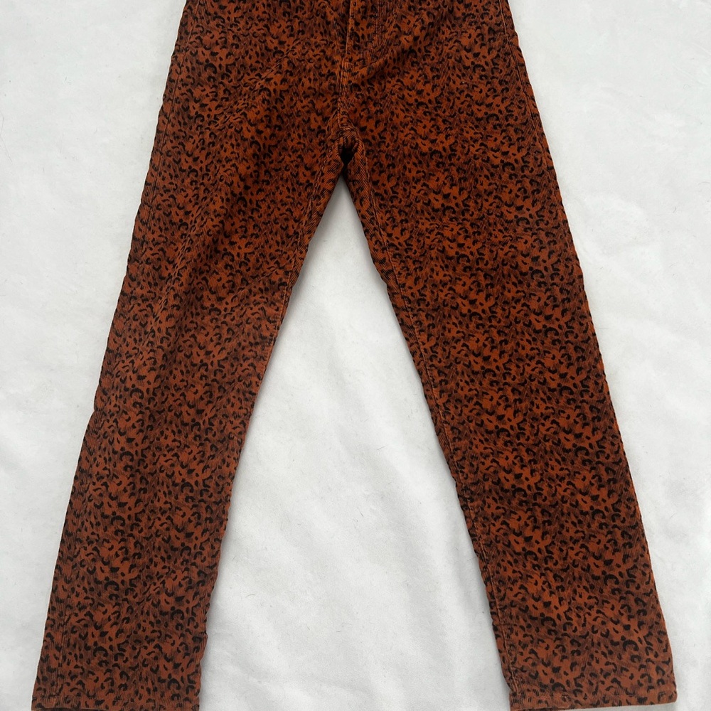 Levi's Premium Wedgie Straight Leopard Print Corduroy Pants